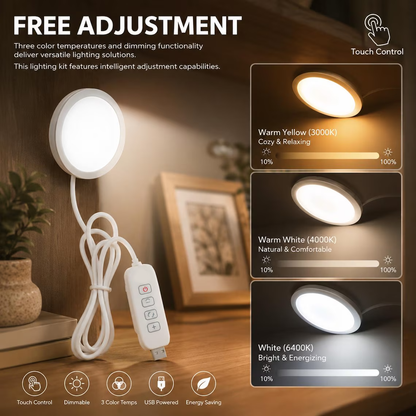 Adjustable Triple Tone USB Touch Control LED Wall Lamp