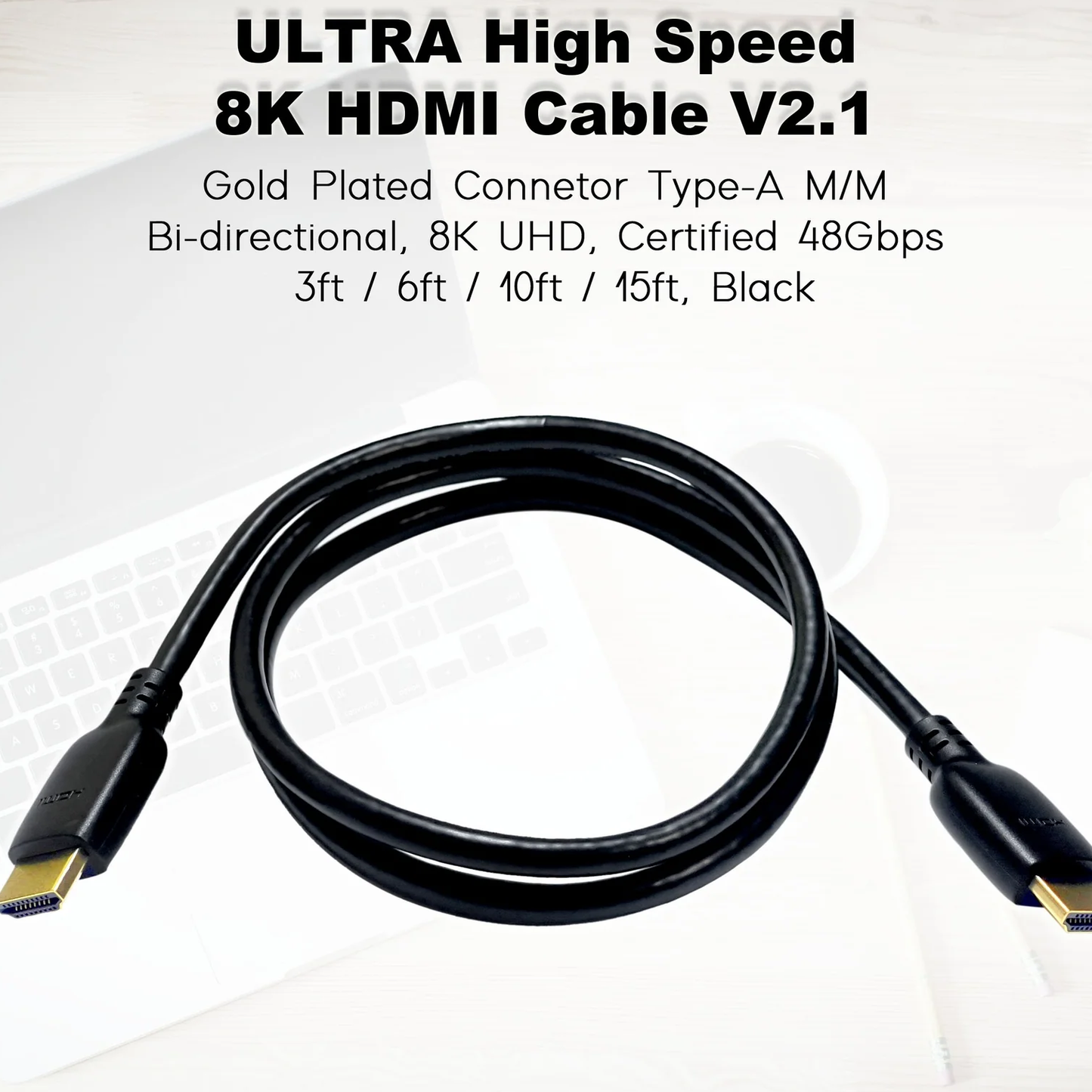6FT Certified Ultra High Speed HDMI 2.1 Cable