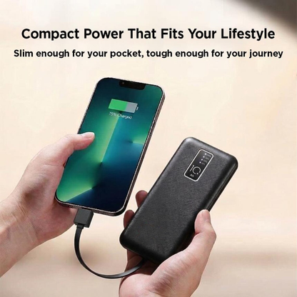 10000mAh Slim Built-in 3 Cables 5V/2A Portable Power Bank