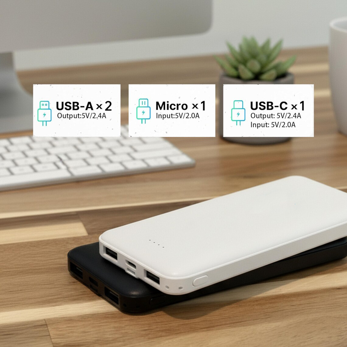 10000mAh Dual Output Portable Charger