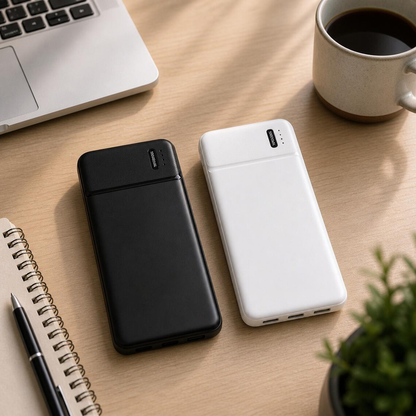 Custom Laser Engraved 10000mAh Built-in Cable Fast Charge Power Bank