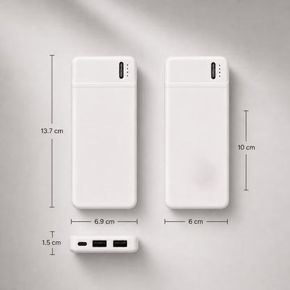 Custom Laser Engraved 10000mAh Built-in Cable Fast Charge Power Bank