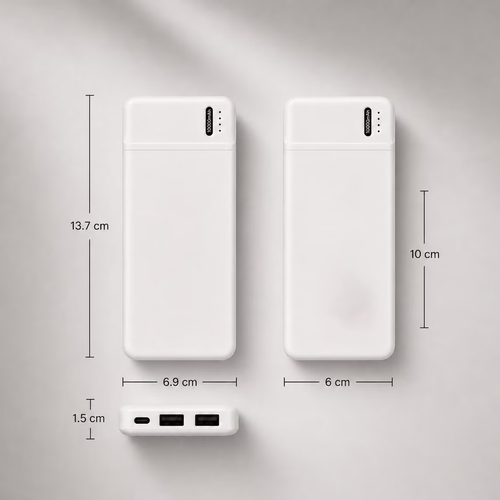 Custom Laser Engraved 10000mAh Built-in Cable Fast Charge Power Bank