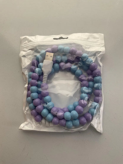 Beaded Dual Head Multi Function Charging Cord