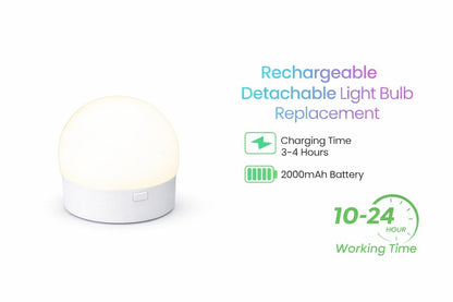 Dome Shaped Rechargeable Wireless LED Night Lamp