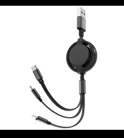 Adjustable Retractable Multi Port Charging Cord