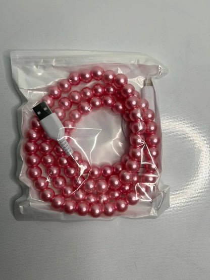 Beaded Dual Head Multi Function Charging Cord