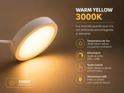Adjustable Triple Tone USB Touch Control LED Wall Lamp